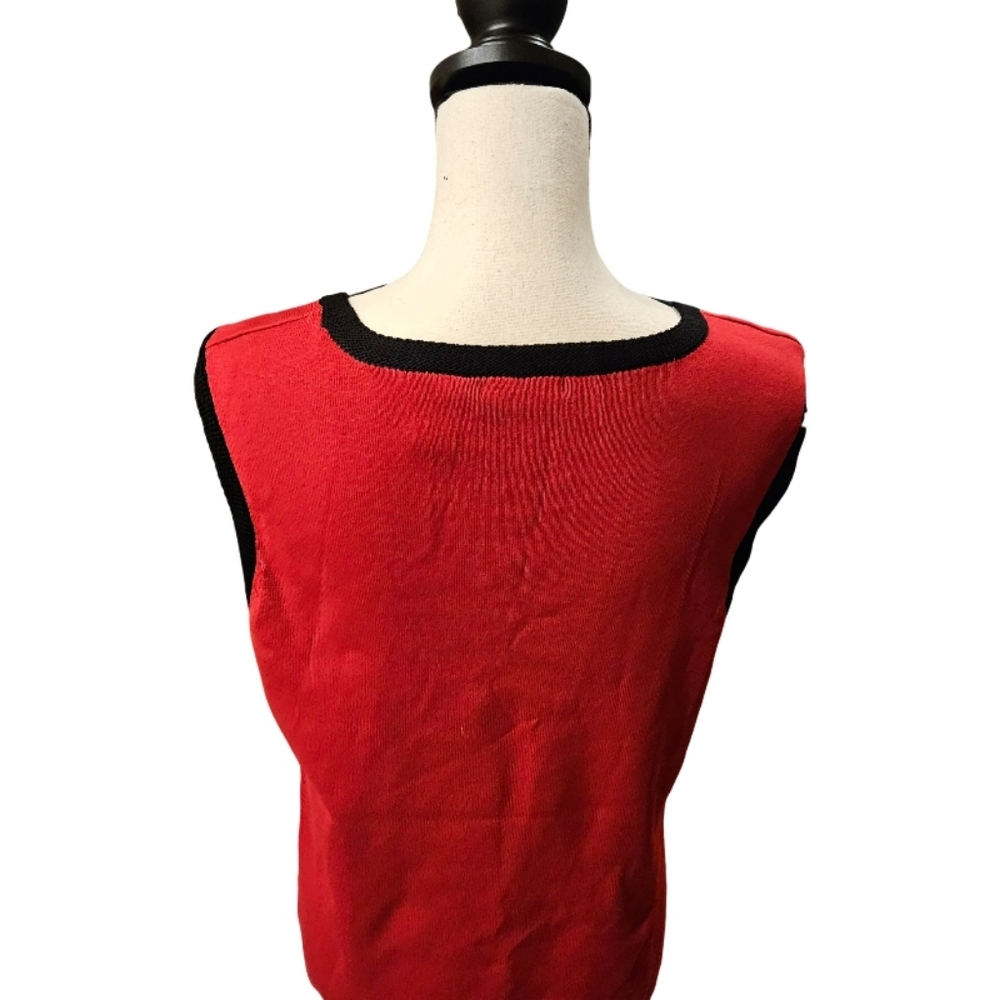 Yarns & Stitches Red and Black Sweater Vest - Picture 5 of 7